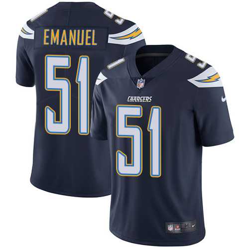 Nike San Diego Chargers #51 Kyle Emanuel Navy Blue Team Color NFL Vapor Untouchable Limited Jersey,We sell and wholesale Nike San Diego Chargers #51 Kyle Emanuel Navy Blue Team Color NFL Vapor Untouchable Limited Jersey on line form chian!